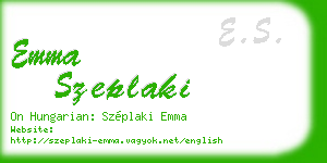 emma szeplaki business card